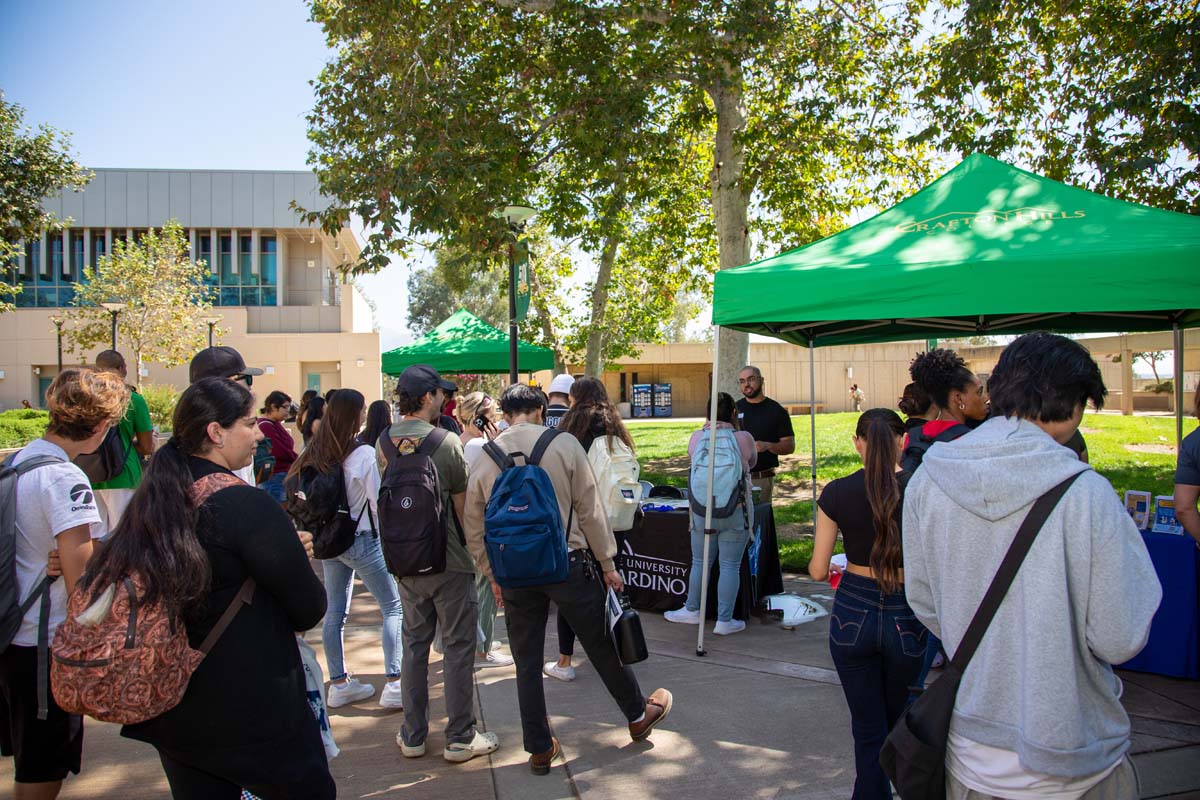 People enjoying the Transfer Fair