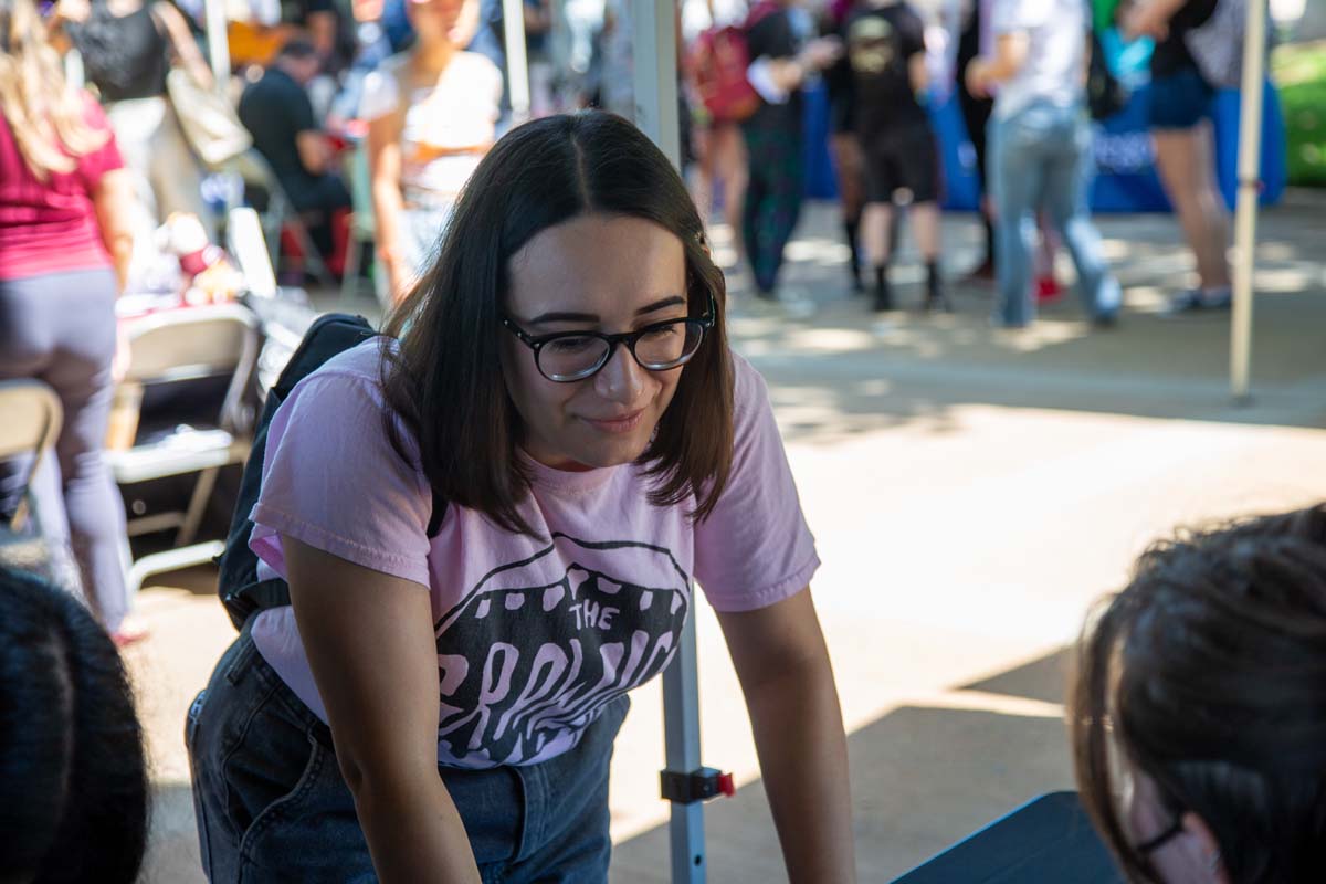 People enjoying the Transfer Fair