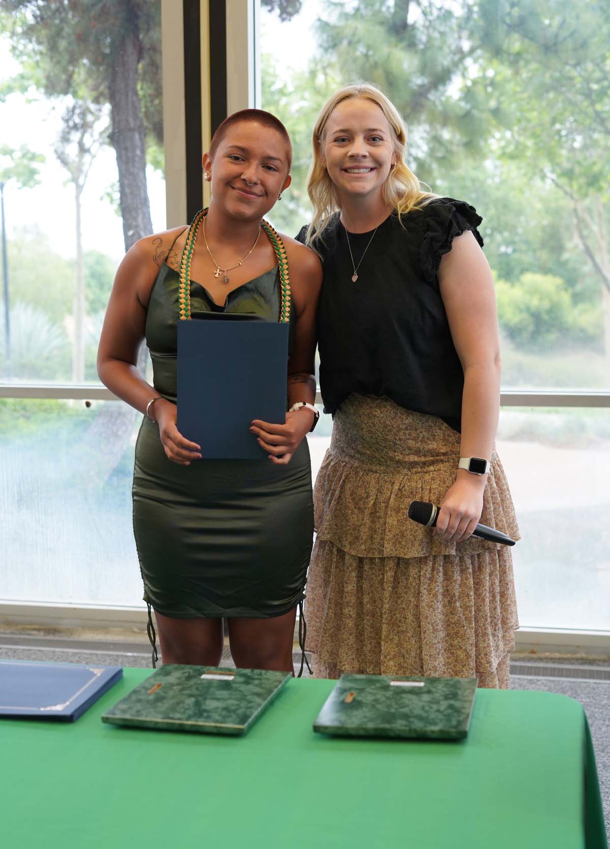 People enjoying the Athletics Banquet