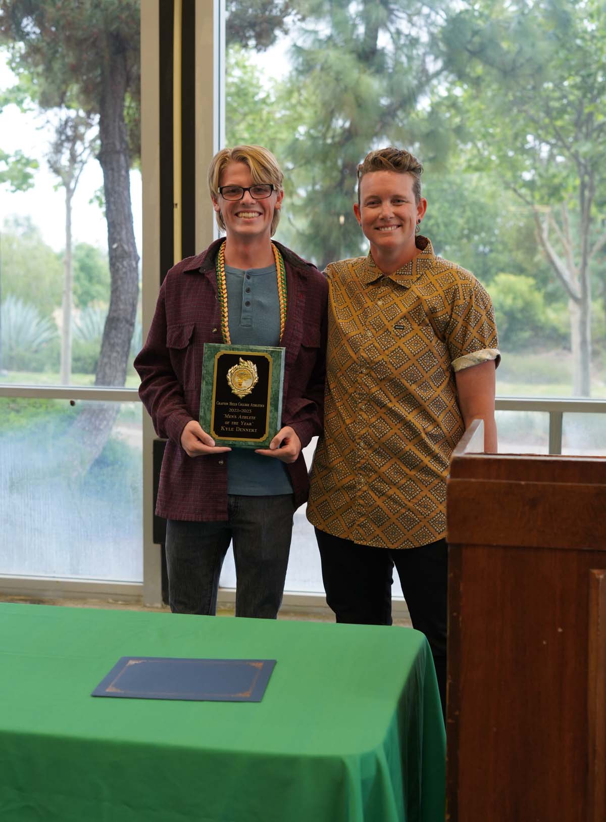 People enjoying the Athletics Banquet