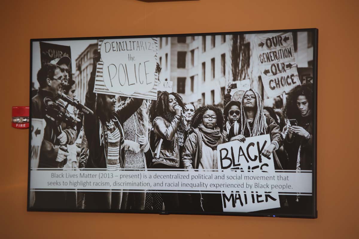 People enjoying the kick-off event