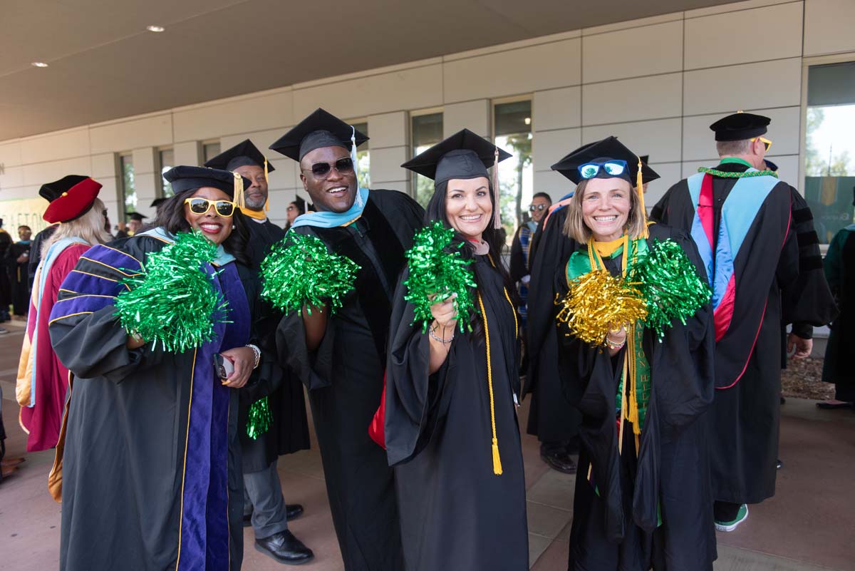 People enjoying Commencement