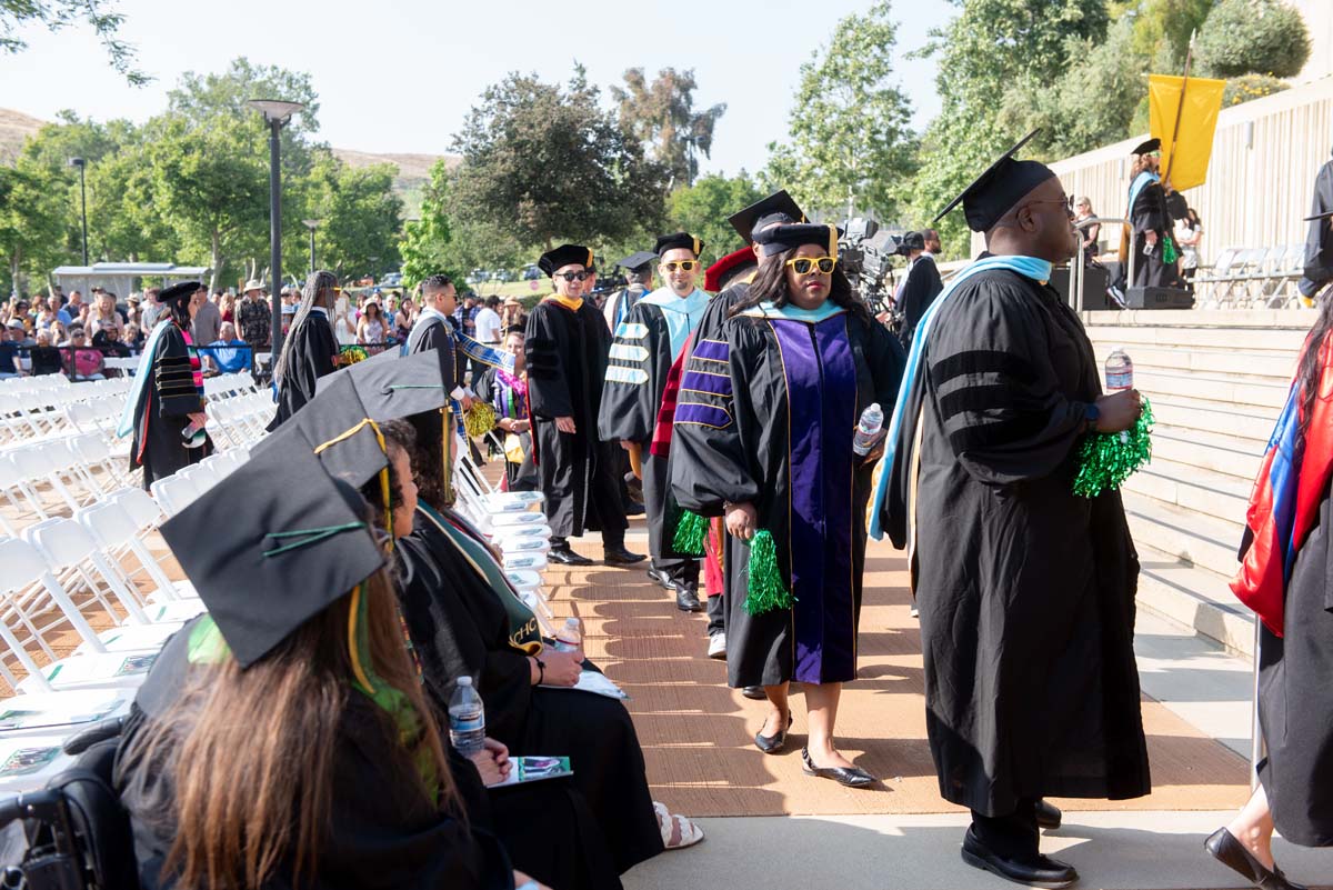 People enjoying Commencement