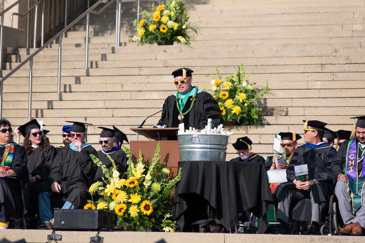 People enjoying Commencement