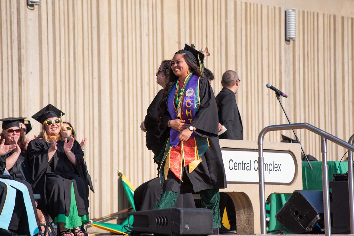 People enjoying Commencement
