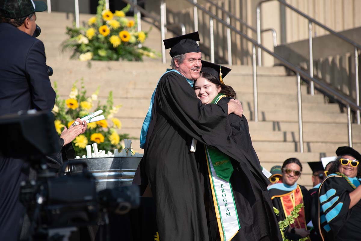 People enjoying Commencement