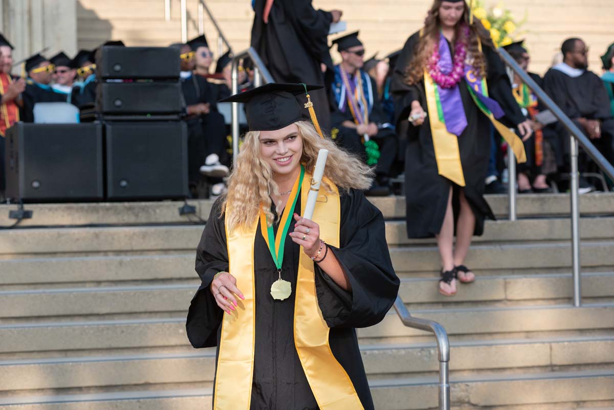 People enjoying Commencement