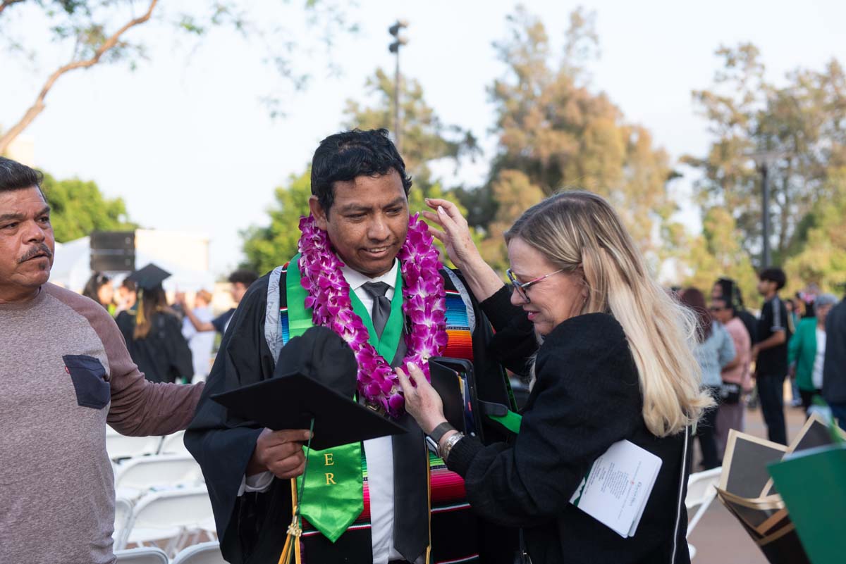 People enjoying Commencement