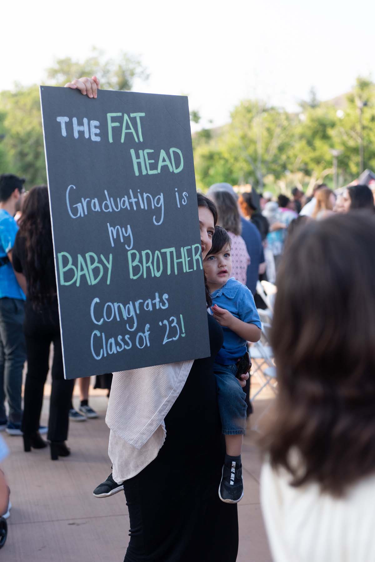 People enjoying Commencement