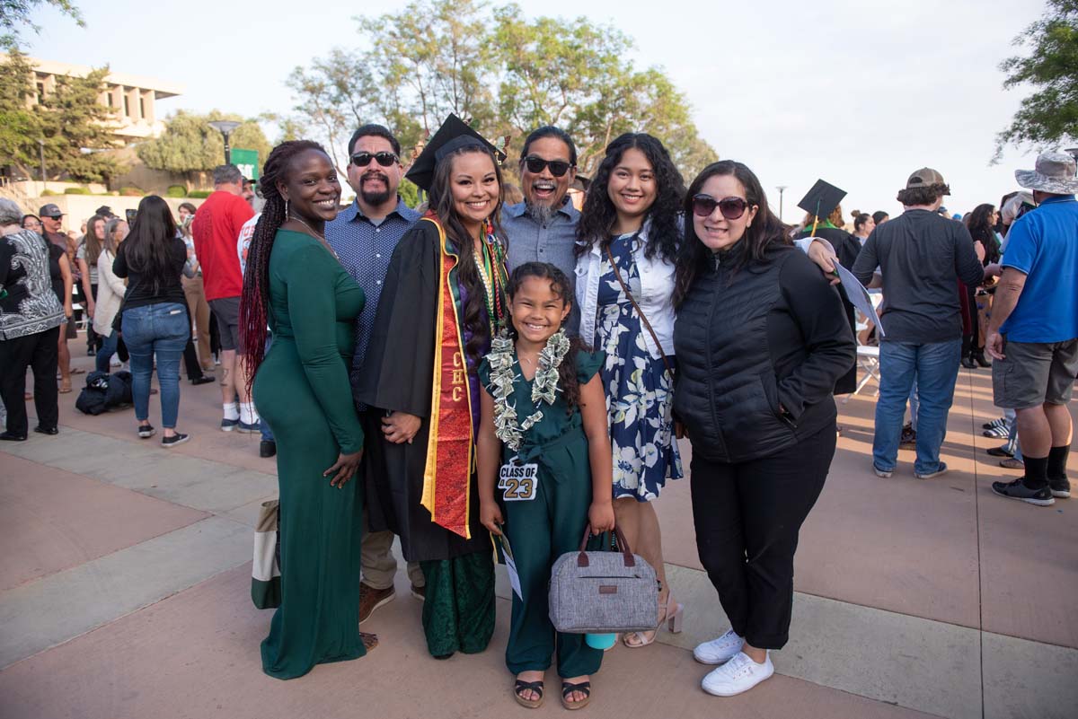 People enjoying Commencement