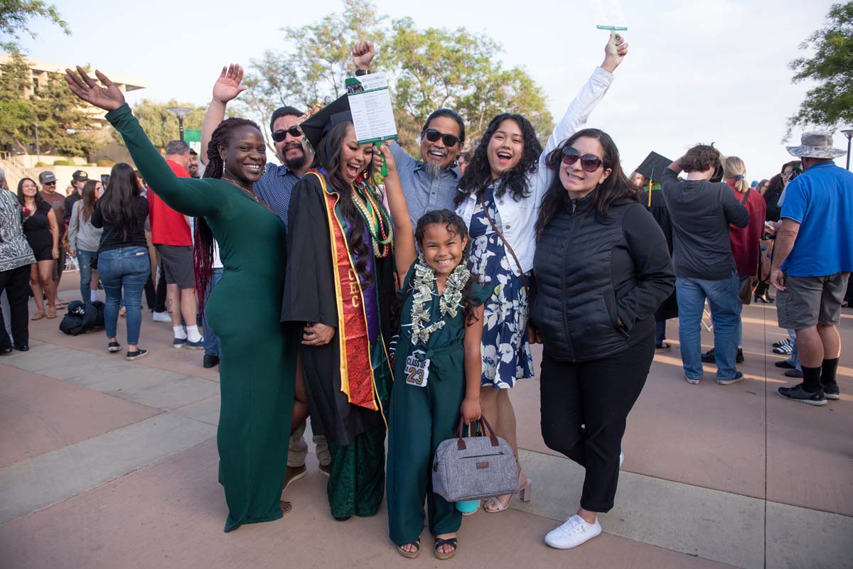 People enjoying Commencement