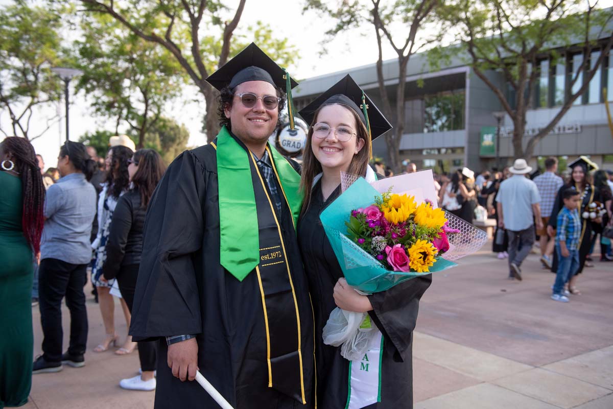 People enjoying Commencement
