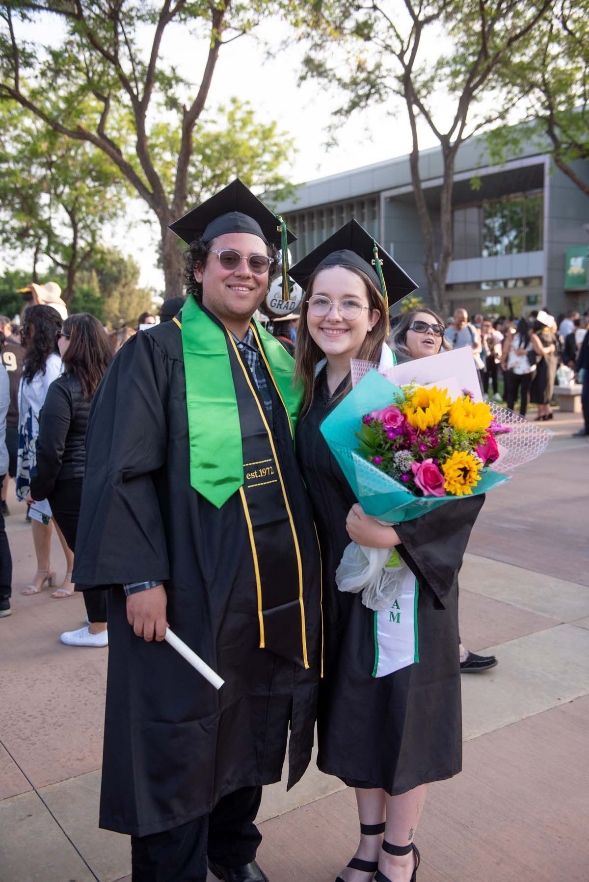 People enjoying Commencement