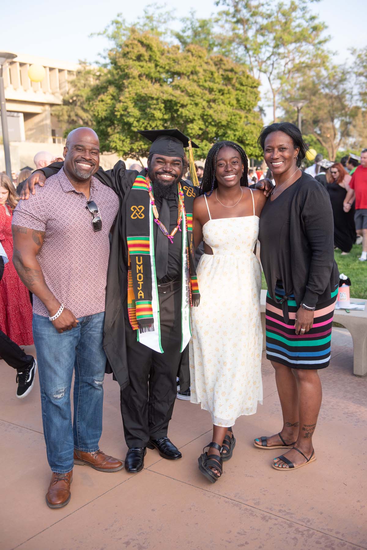 People enjoying Commencement