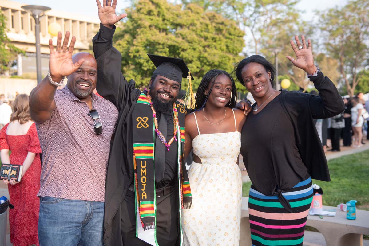 People enjoying Commencement