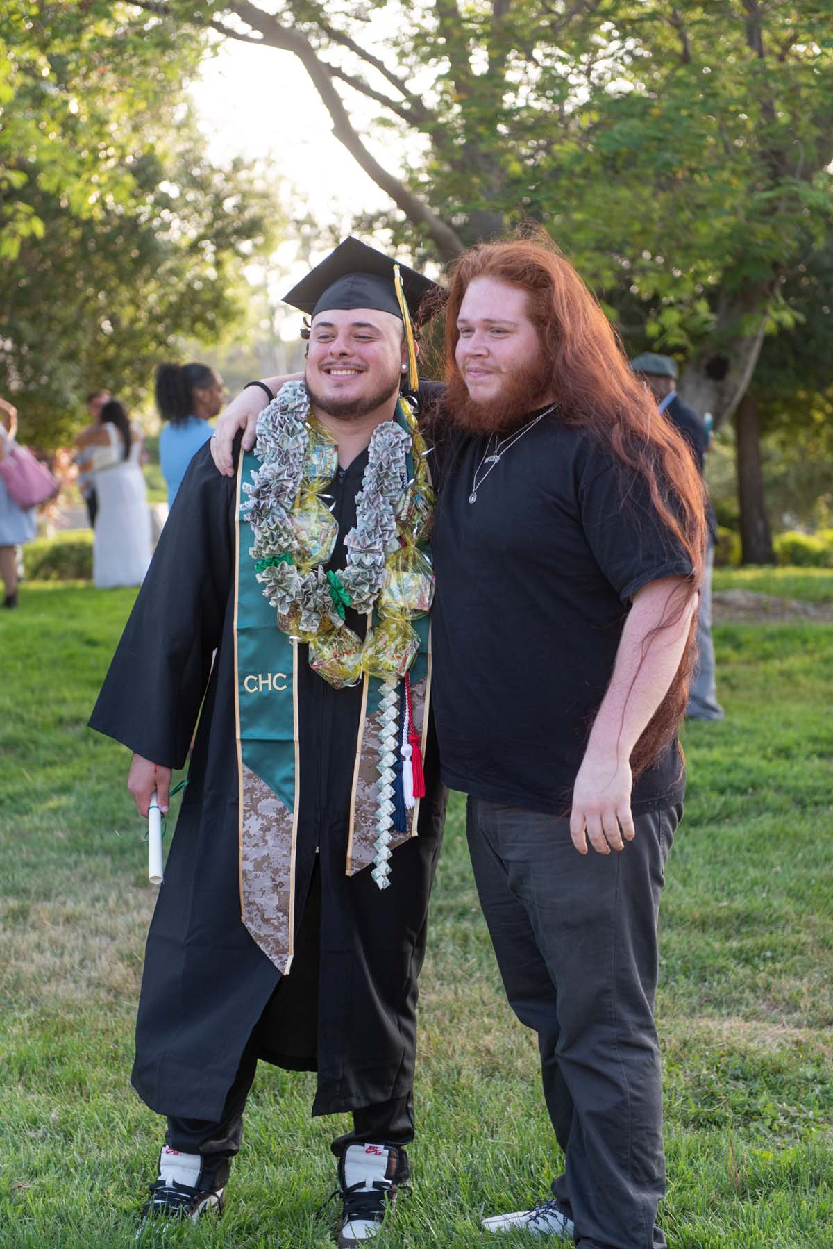 People enjoying Commencement
