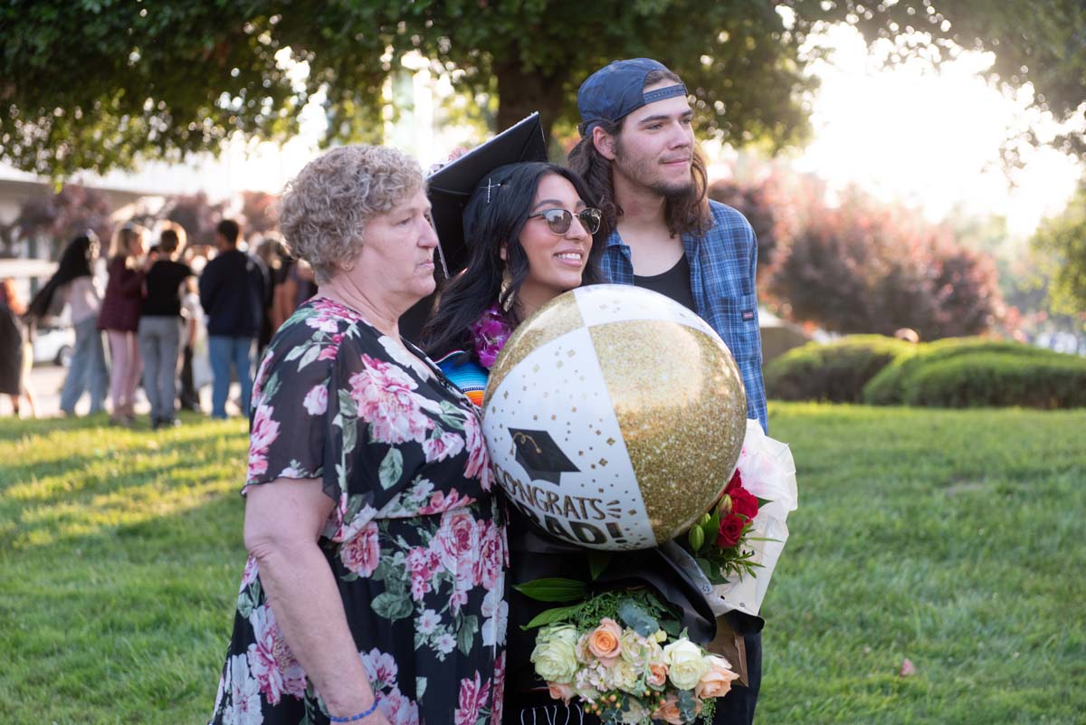 People enjoying Commencement