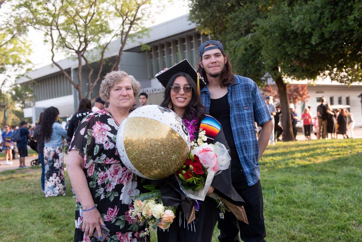 People enjoying Commencement