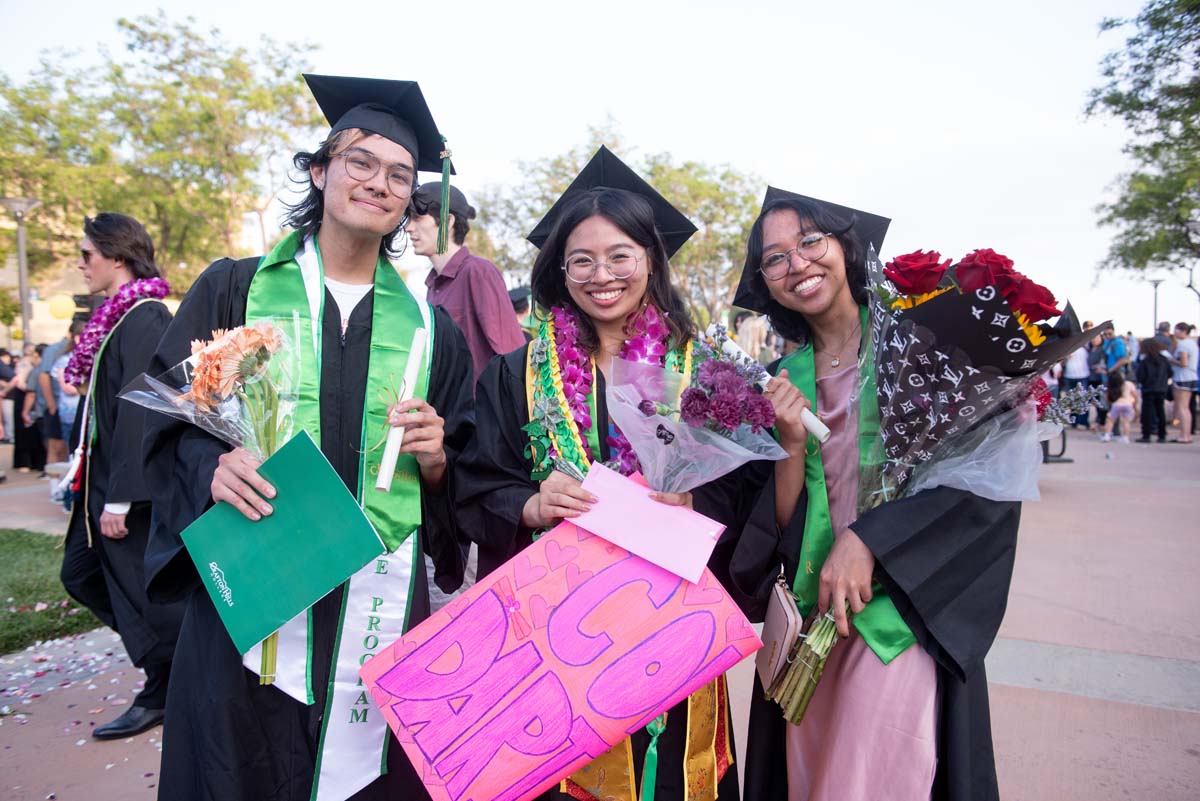 People enjoying Commencement