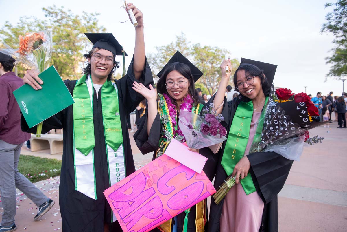 People enjoying Commencement