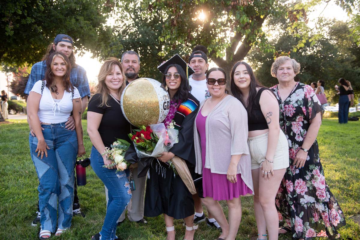 People enjoying Commencement
