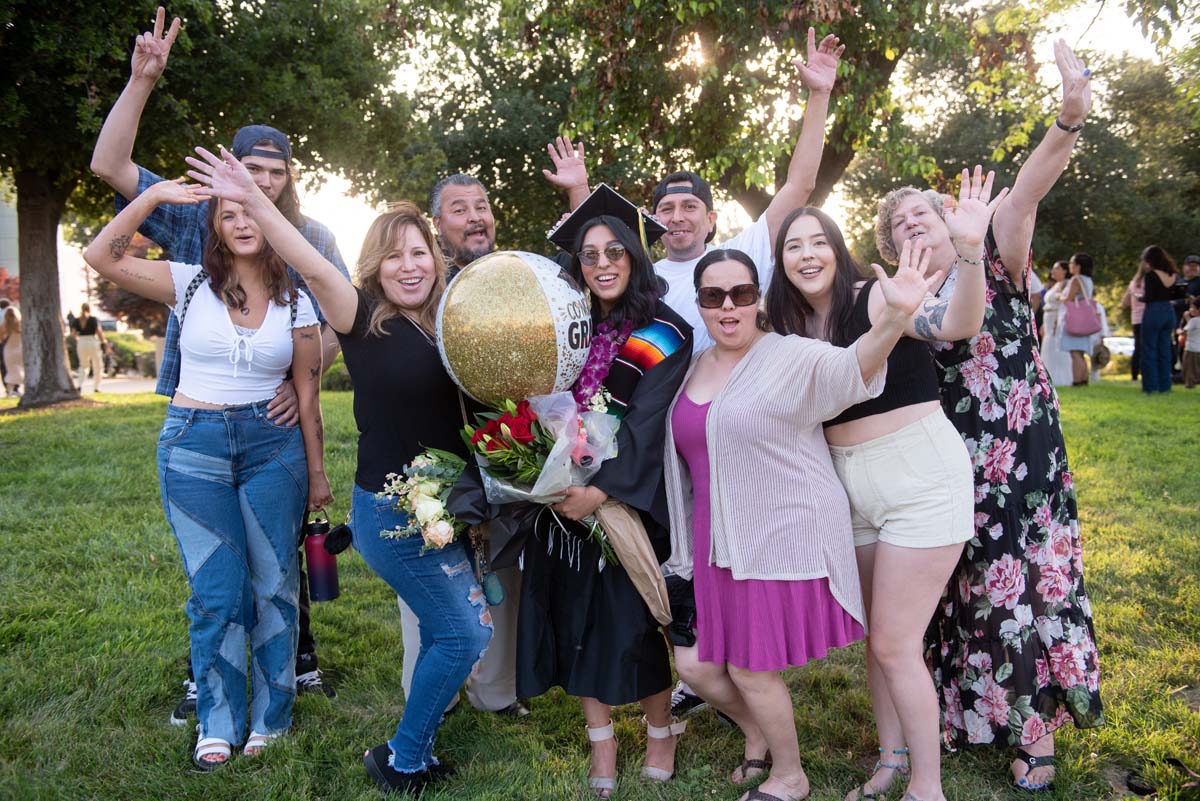 People enjoying Commencement
