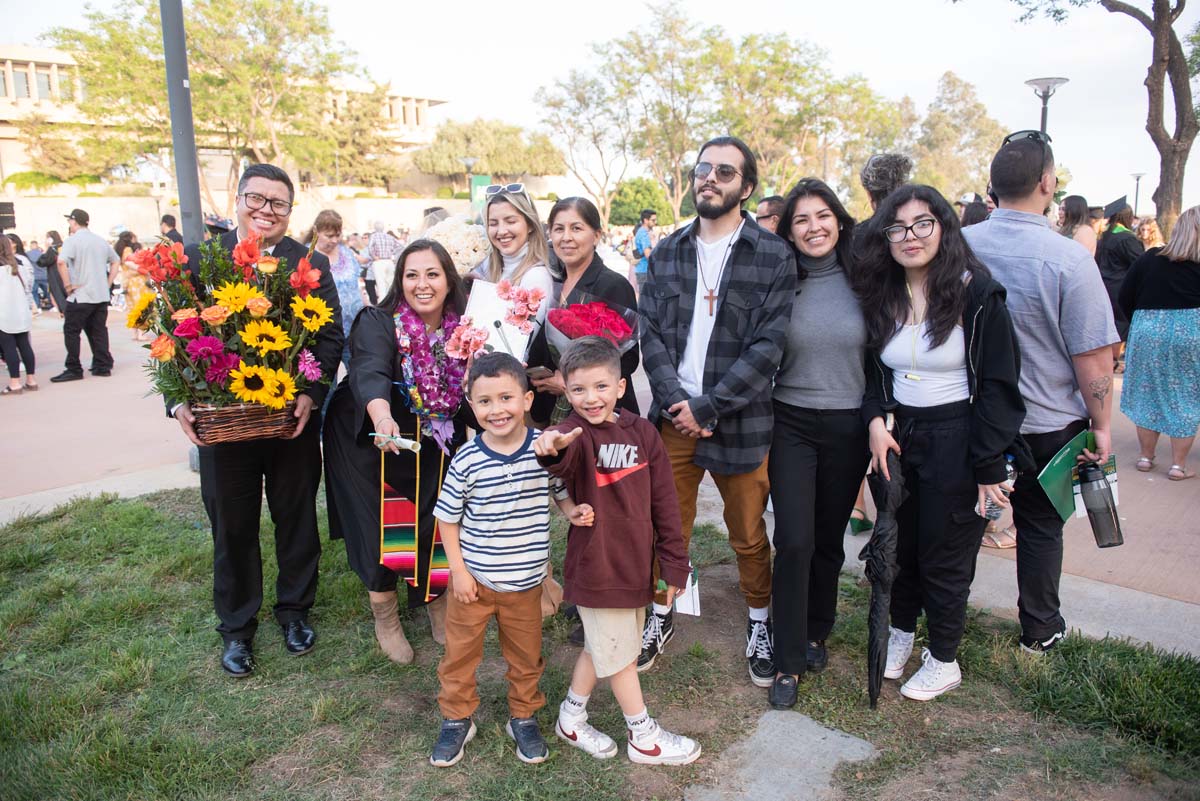 People enjoying Commencement