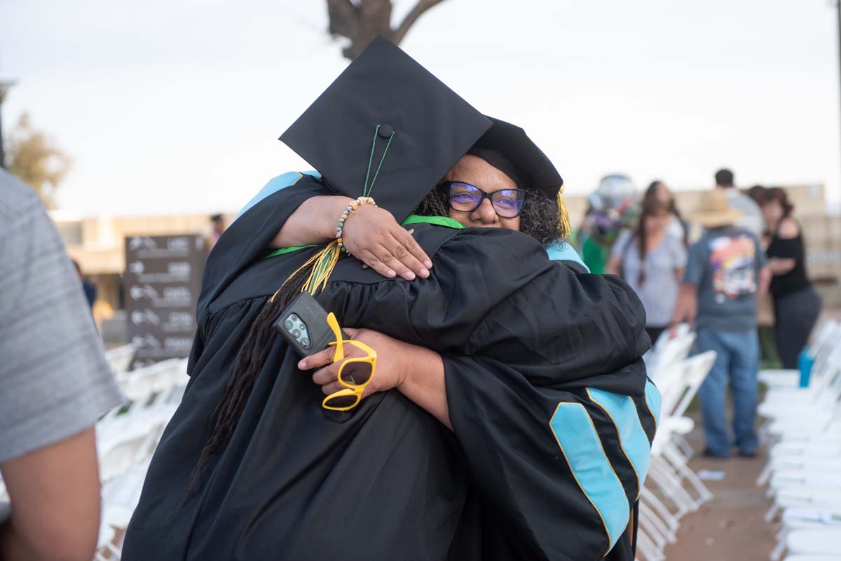 People enjoying Commencement