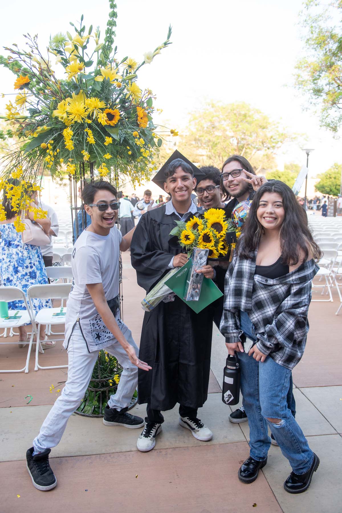 People enjoying Commencement