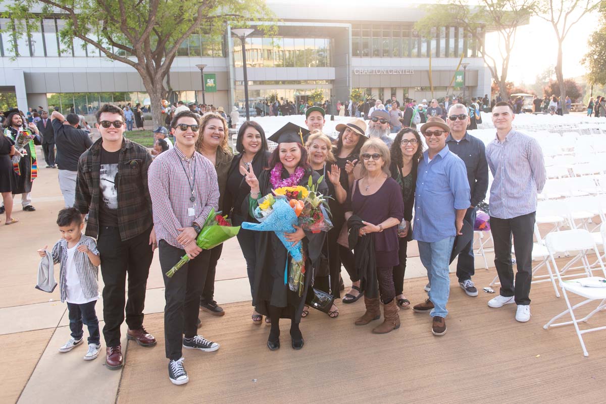 People enjoying Commencement