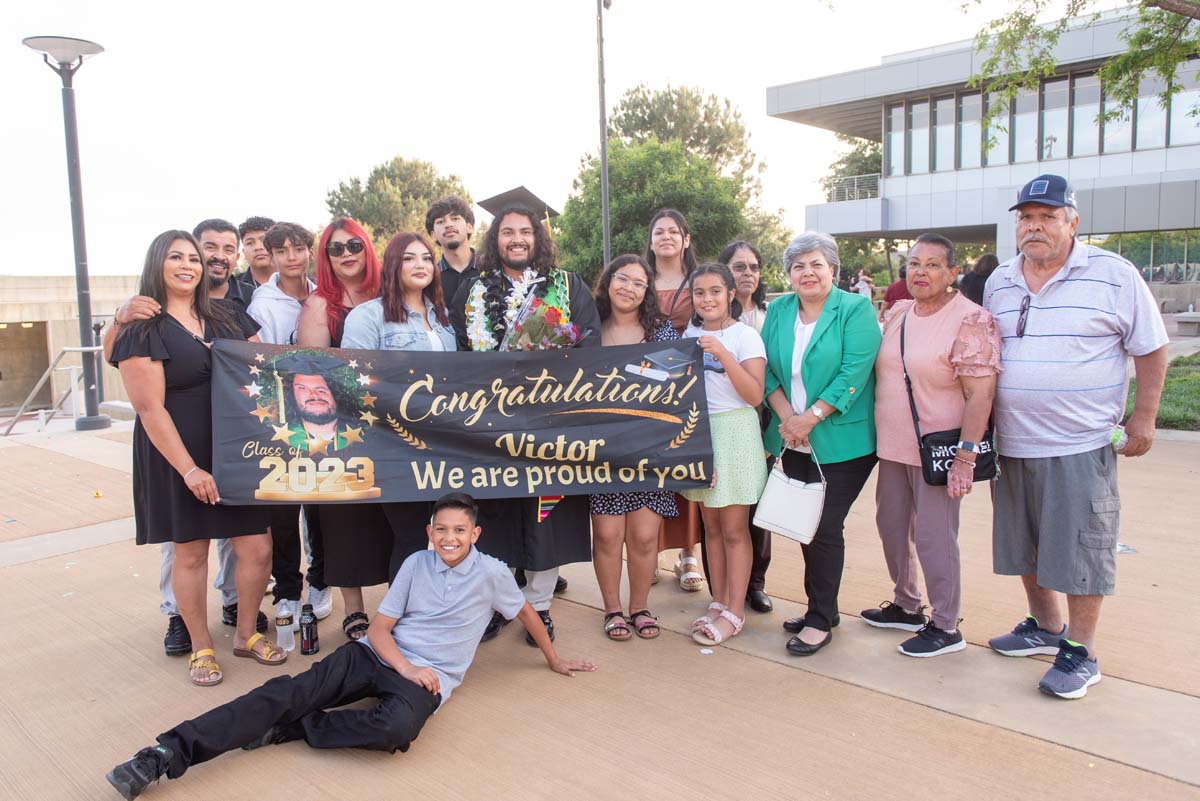 People enjoying Commencement