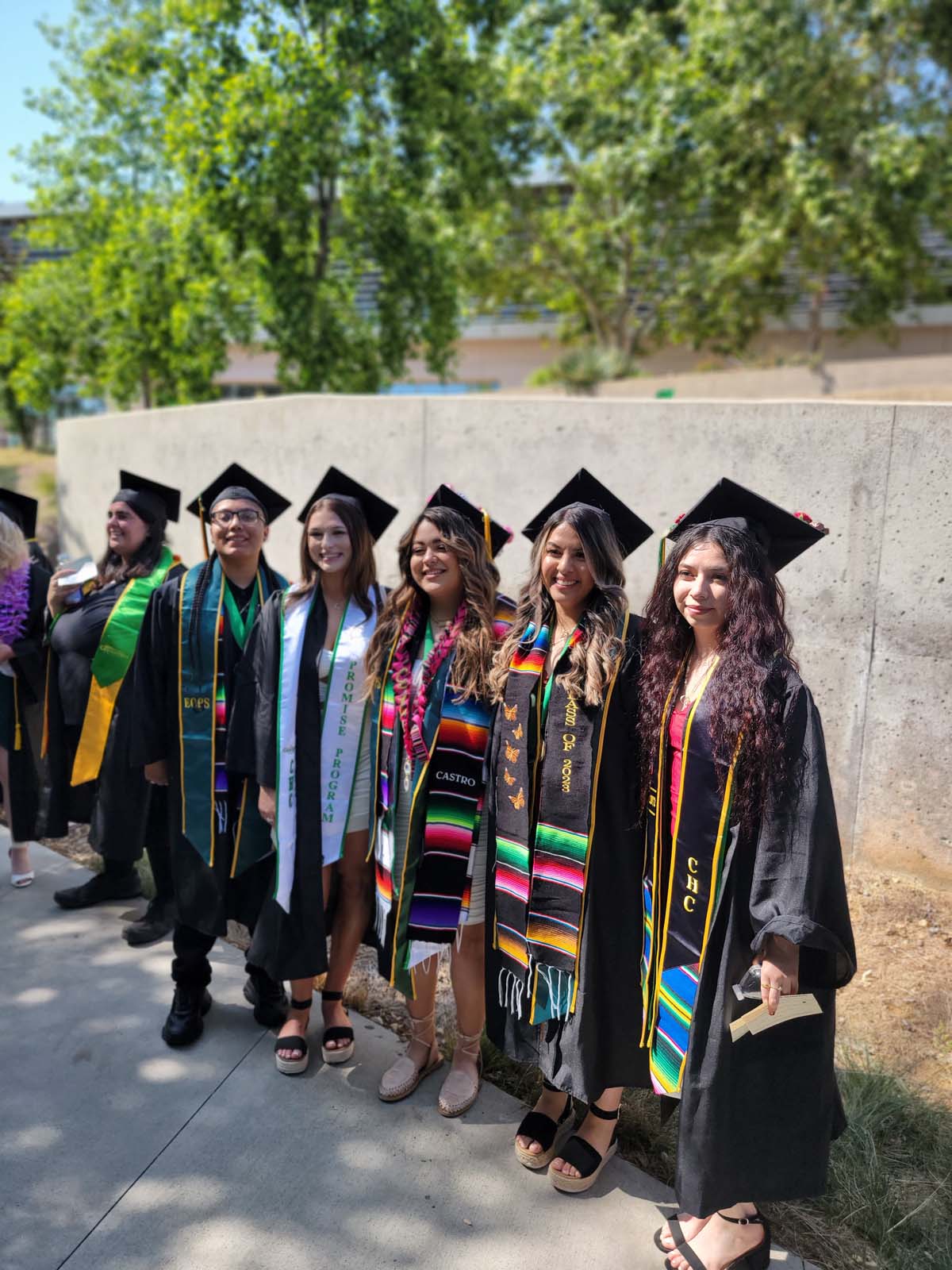 People enjoying Commencement