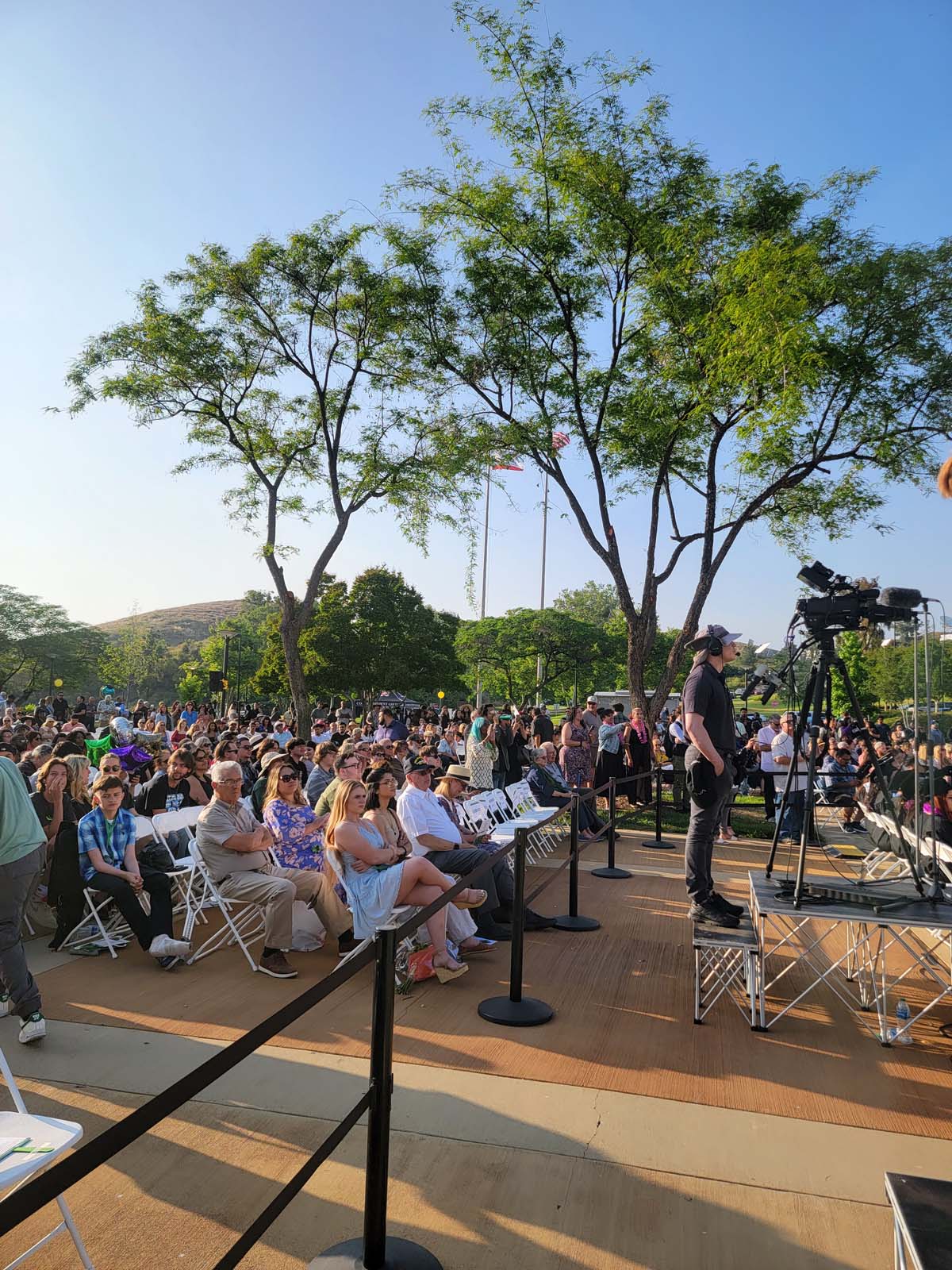 People enjoying Commencement