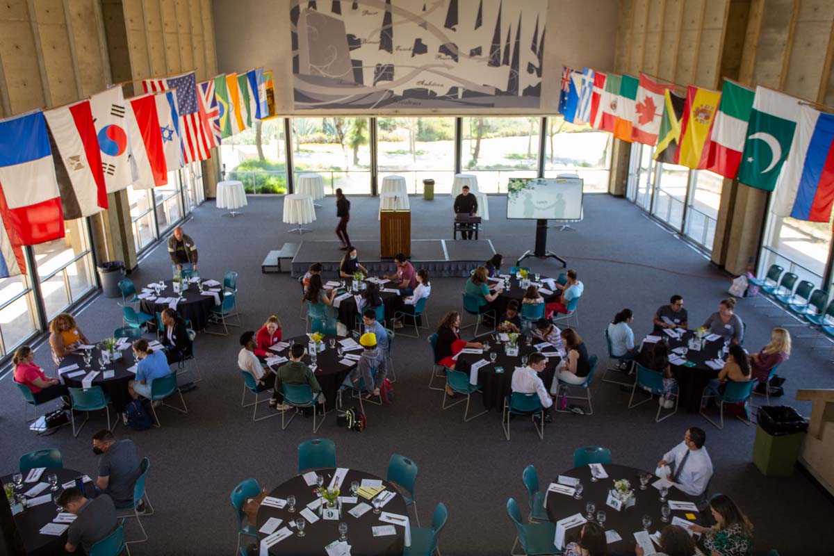 People enjoying the Etiquette Luncheon