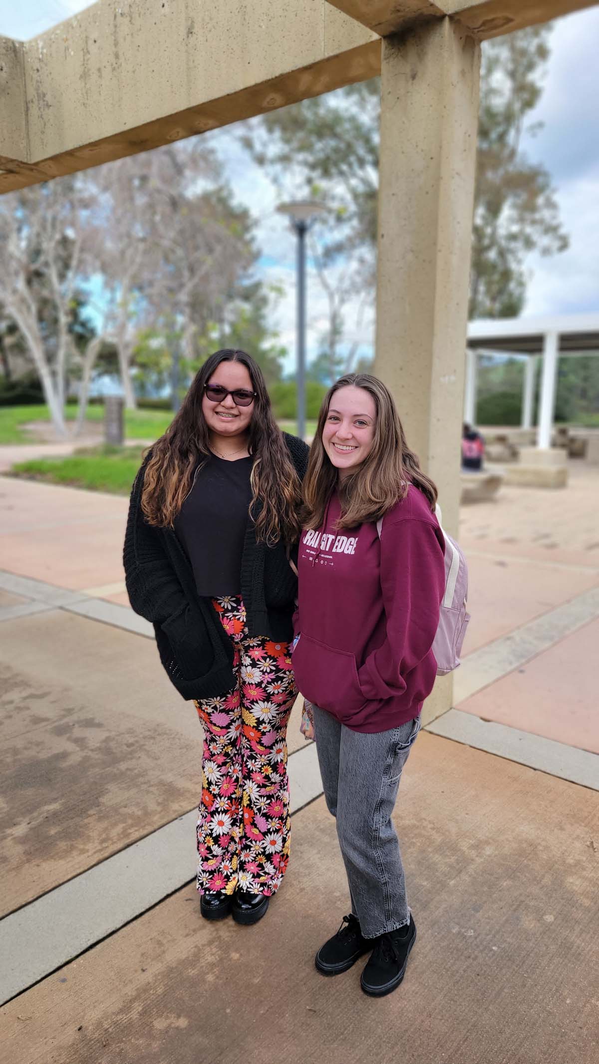 Students on the first day of Spring Semester