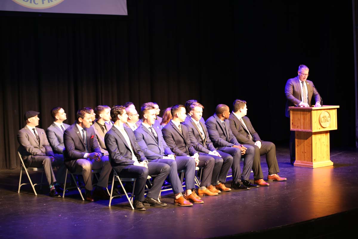 People enjoying the Paramedic Graduation