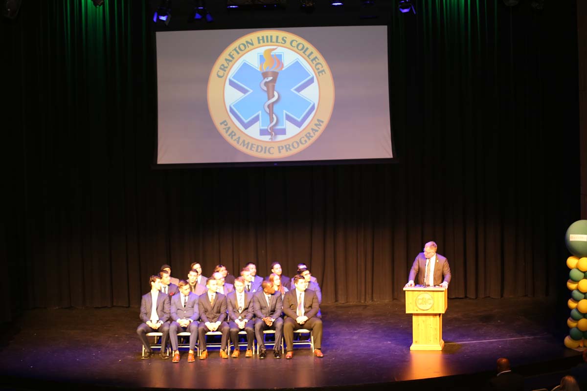 People enjoying the Paramedic Graduation