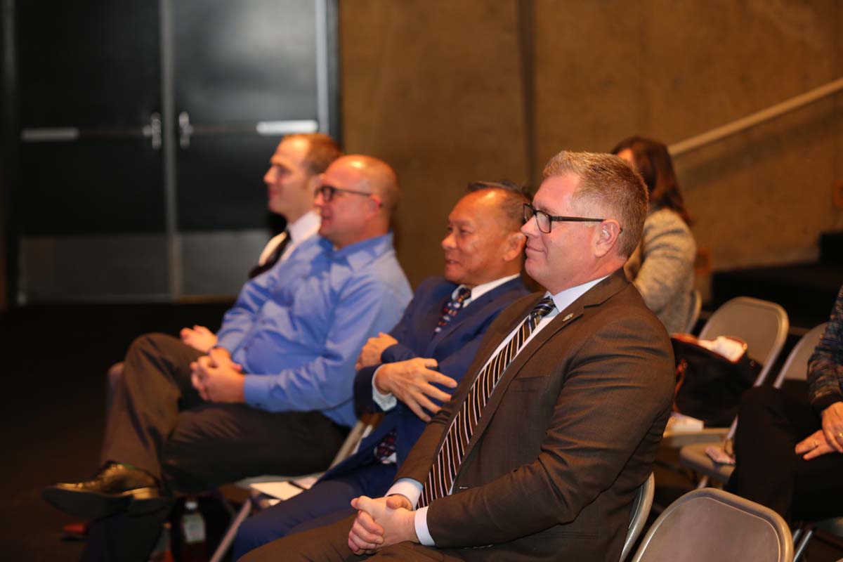 People enjoying the Paramedic Graduation