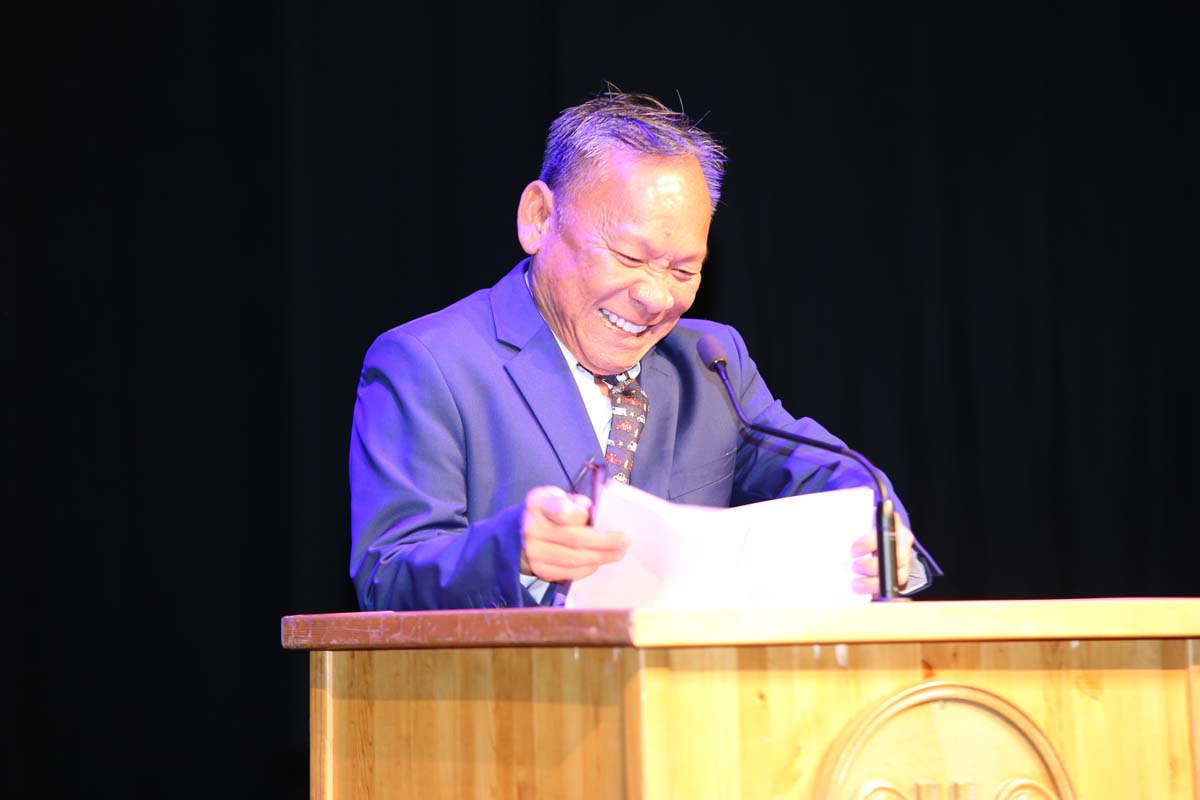 People enjoying the Paramedic Graduation