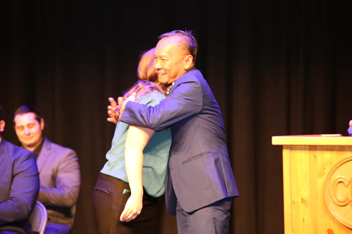 People enjoying the Paramedic Graduation