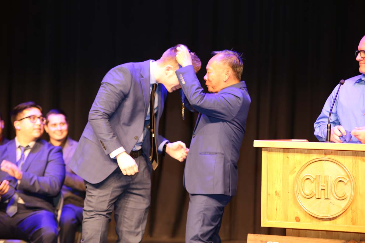 People enjoying the Paramedic Graduation