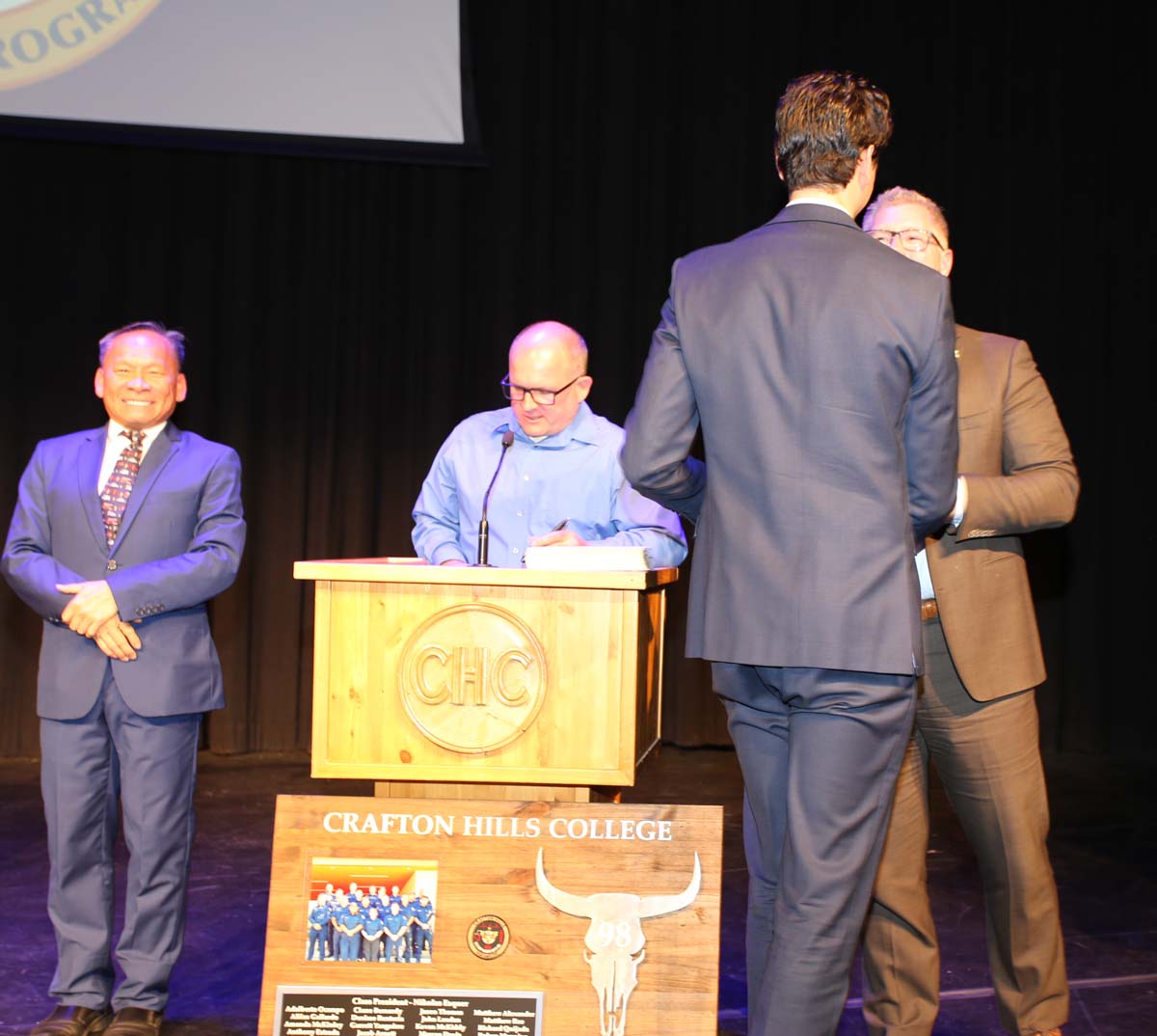 People enjoying the Paramedic Graduation