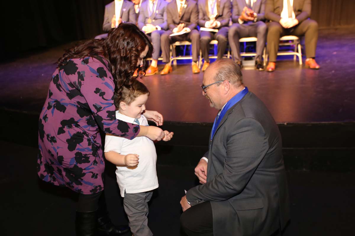 People enjoying the Paramedic Graduation