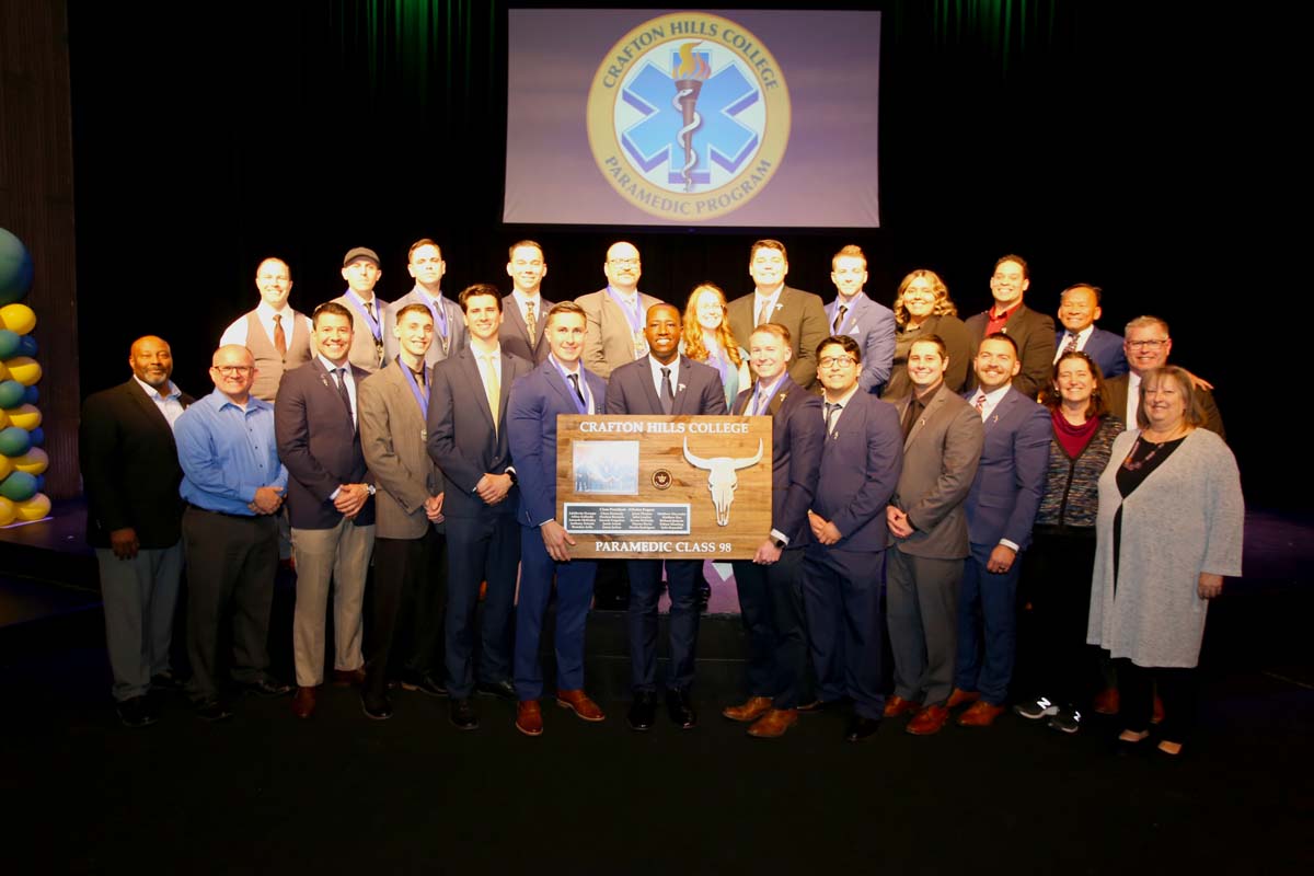 People enjoying the Paramedic Graduation