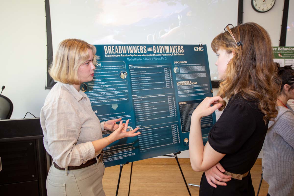 Students at research conference