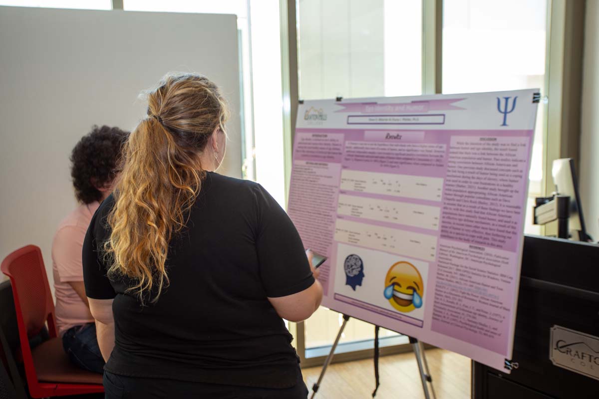 Students at research conference