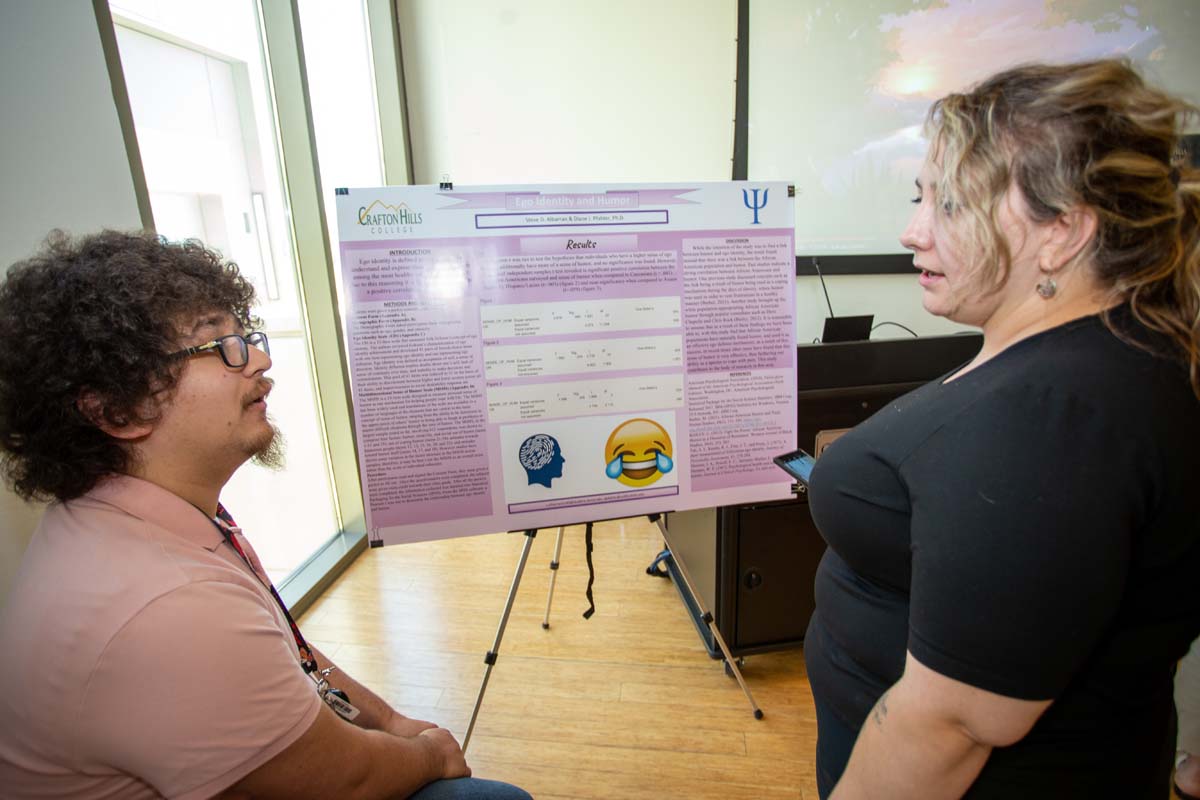 Students at research conference