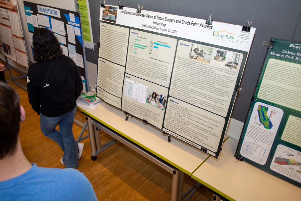 Students at research conference