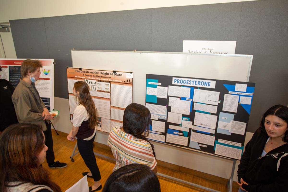 Students at research conference
