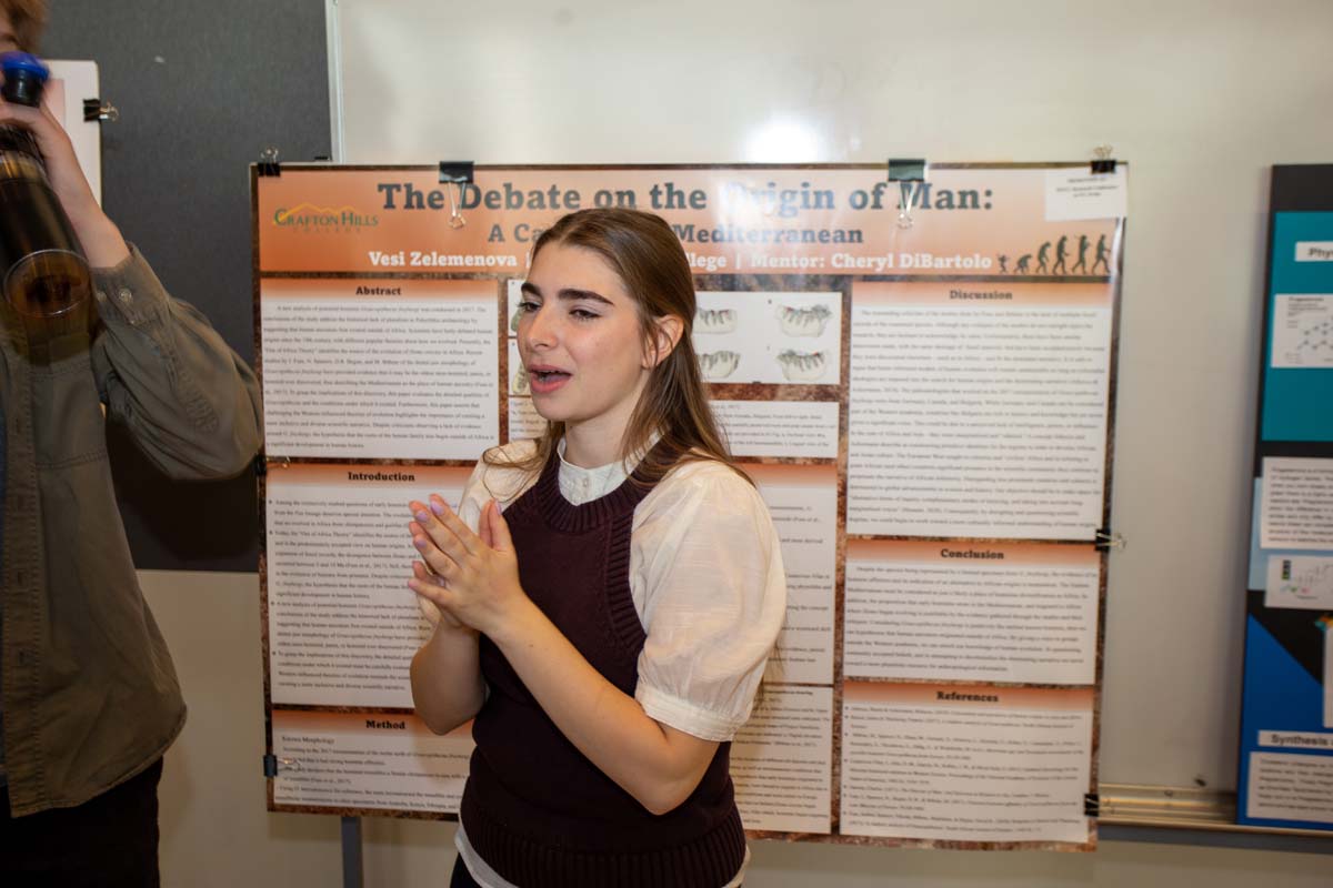 Students at research conference